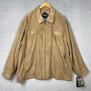Roundtree & Yorke Jacket Mens 2X Microsuede Harrington Wind Water Resistant